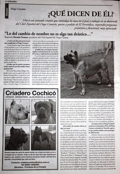 Dogo Canario. Pagina inicio.
