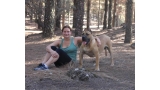 Dogo Canario. Laura con Turco De La Isla De Los Volcanes.