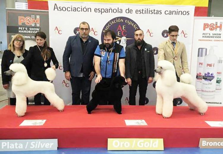 Roberto con Caniche Negro. Roberto con Caniche Negro.