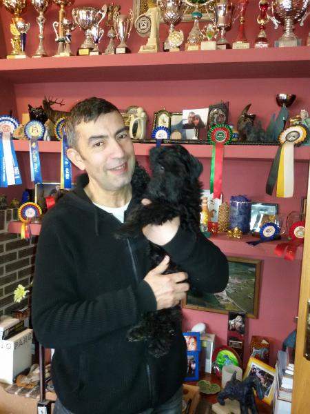 Kerry Blue Terrier. Northbound Hymn To La Cadiera a su llegada. Kerry Blue Terrier. Northbound Hymn To La Cadiera a su llegada.