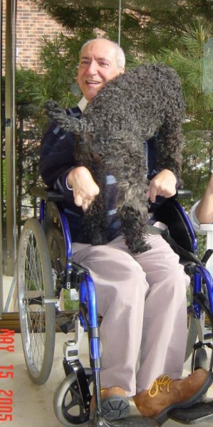 Doña Ines de La Cadiera. Kerry Blue Terrier. Manolo con Dina.