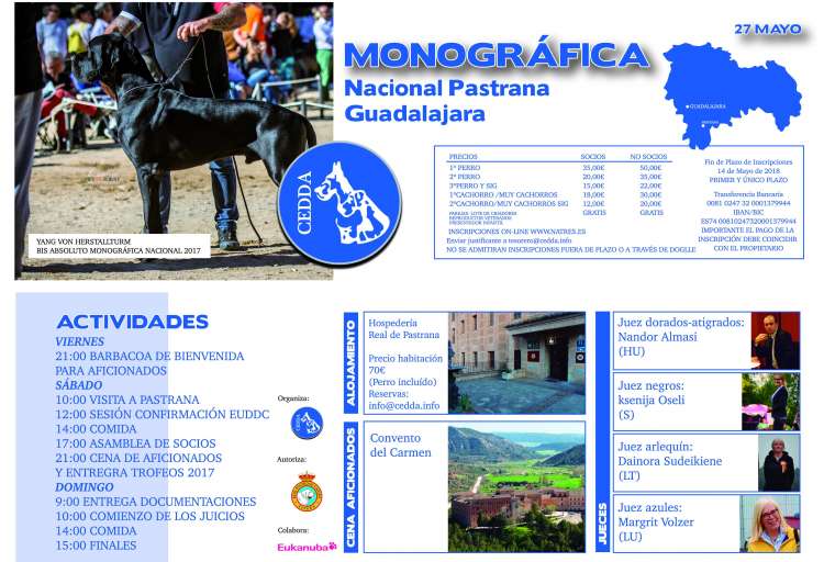 Club Español del Dogo Alemán - CEDDA - Belleza. MONOGRAFICA NACIONAL PASTRANA GUADALAJARA DEL DOGO ALEMÁN (Guadalajara   España)