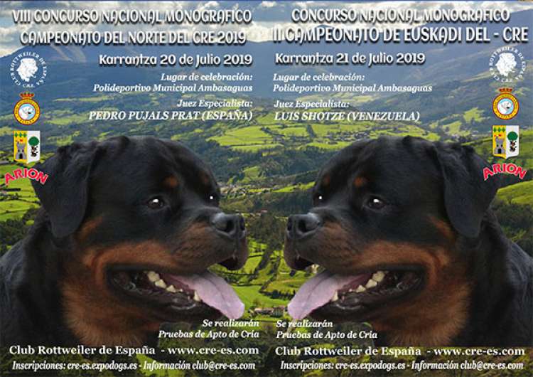 Belleza. VIII CONCURSO MONOGRÁFICO NACIONAL   III CAMPEONATO DE EUSKADI DEL ROTTWEILER (Vizcaya   España)