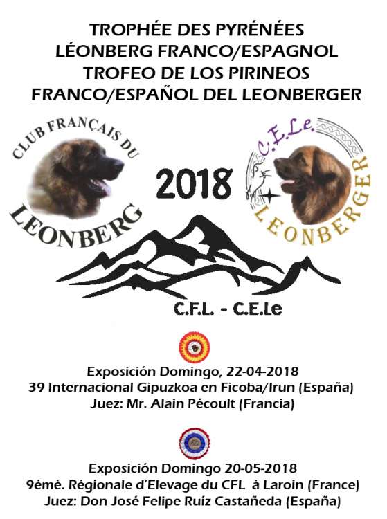 Club Français du Leonberg - Belleza. TROFEO DE LOS PIRINEOS FRANCO   ESPAÑOL DEL LEONBERGER (Pyrénées Atlantiques   Francia)