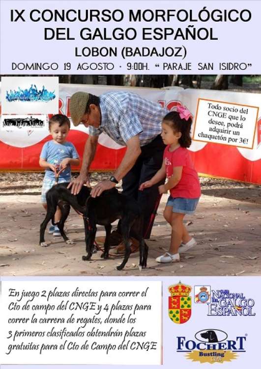 CLUB NACIONAL DEL GALGO ESPAÑOL - Belleza. IX CONCURSO MORFOLÓGICO DEL GALGO ESPAÑOL (Badajoz   España)