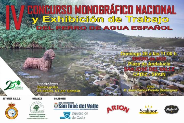 ASOCIACIÓN ESPAÑOLA DEL PERRO DE AGUA ESPAÑOL - Belleza. IV Concurso Monográfico y Exhibición de Trabajo del perro de agua español (Cádiz   España)