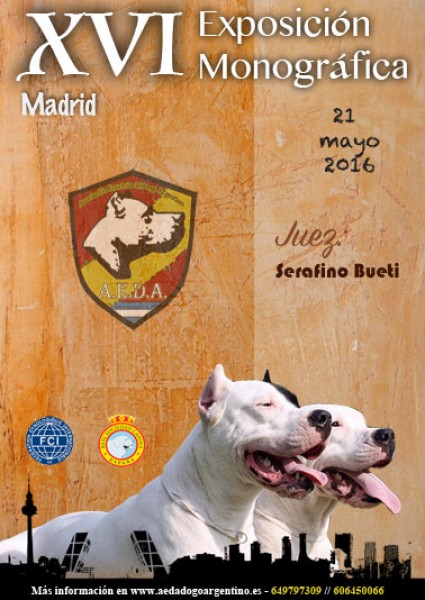 ASOCIACIÓN ESPAÑOLA DEL DOGO ARGENTINO - Belleza. XVI Exposición Monográfica del DOGO ARGENTINO (Madrid   España)