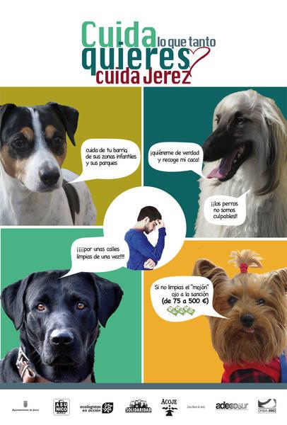 El Ayuntamiento de Jerez lanza una campaña para concienciar sobre la retirada de las heces de animales de la vía pública.
