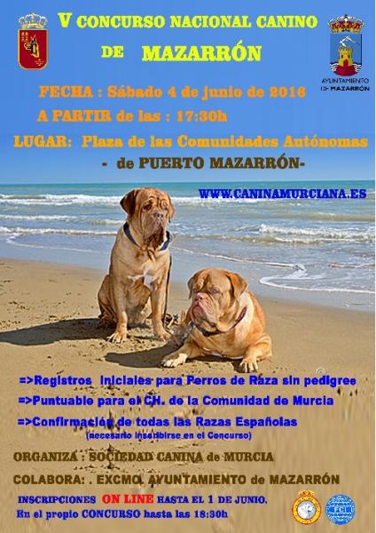 Belleza. V CONCURSO NACIONAL CANINO (Murcia   España)