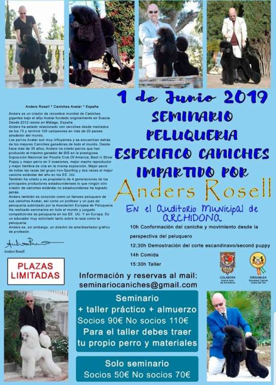 Sociedad Canina Costa del Sol - Cursos. SEMINARIO PELUQUERÍA ESPECIFICO CANICHES (Málaga   España)