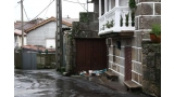 La puerta del patio en que la que se encontraban los perros  en la localidad de Eiradela.