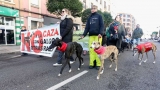 Manifestación en León para eliminar la caza con perros.