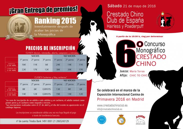 Crestado Chino Club de España - Perro Crestado Chino. Belleza. VI CONCURSO MONOGRÁFICO del CRESTADO CHINO (Madrid   España)