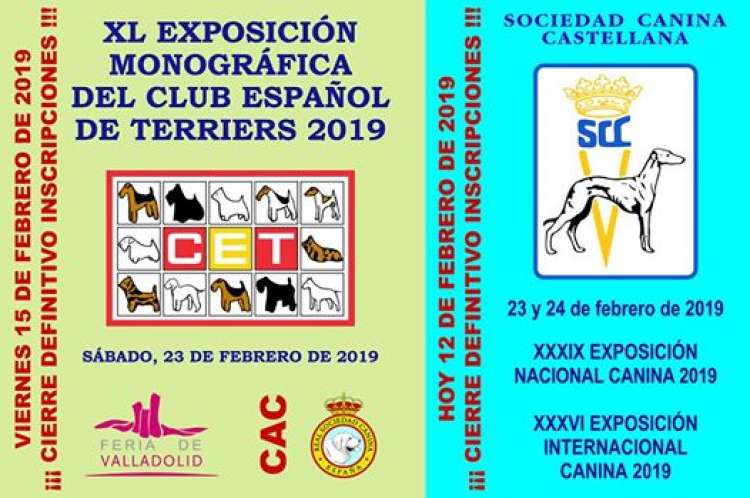 PETSmania - XL EXPOSICIÓN MONOGRÁFICA DEL CLUB ESPAÑOL DE TERRIERS 2019