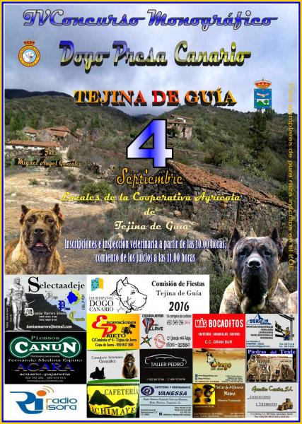 CLUB ESPAÑOL DEL DOGO CANARIO - Dogo Canario. Belleza. IV CONCURSO MONOGRÁFICO DEL DOGO DE PRESA CANARIO (Santa Cruz de Tenerife   España)