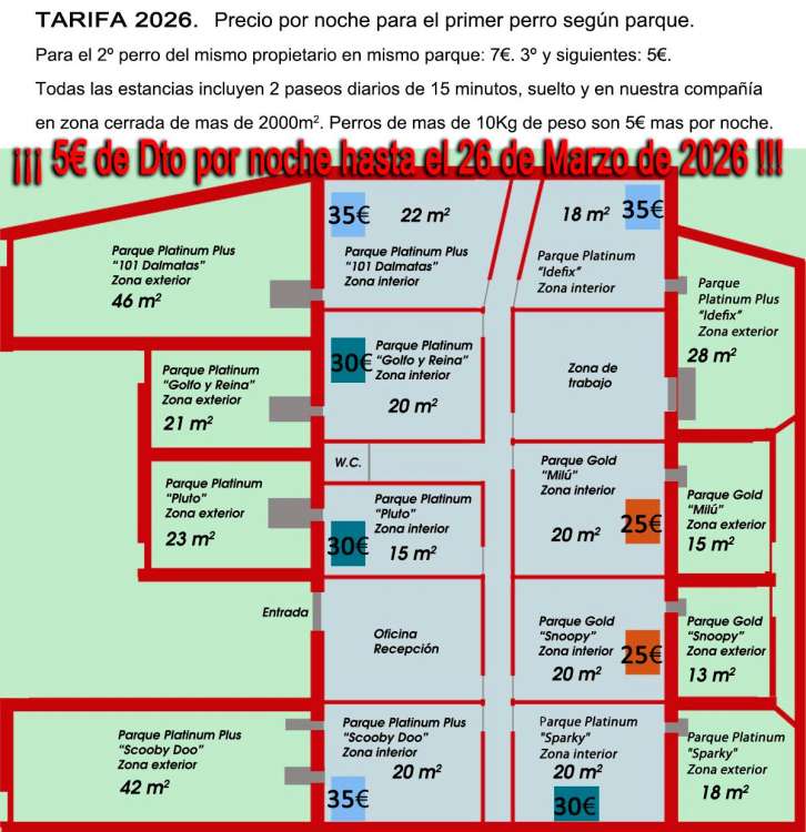 5 euros de Descuento por noche 5 euros de Descuento por noche